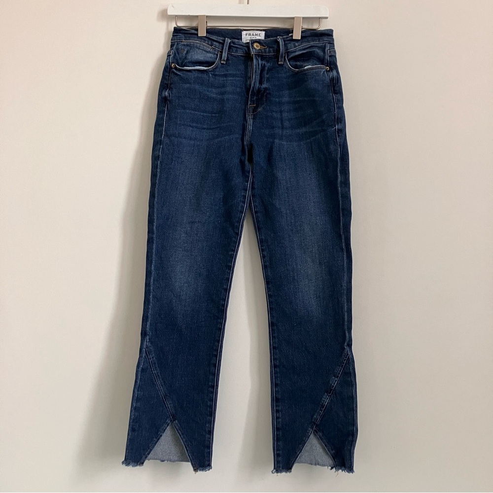 FRAME denim Le High Straight in Kingsway wash 28 - Picture 3 of 7